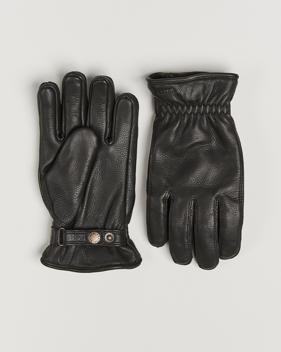 Hestra Burensvik Deerskin Wool Pile Glove Black – Zwart