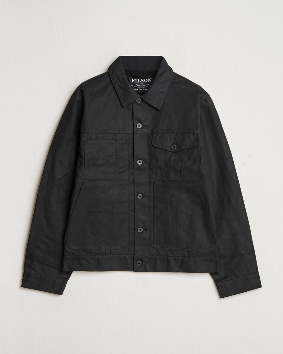 Filson Short Lined Tin Cloth Cruiser Black – Zwart