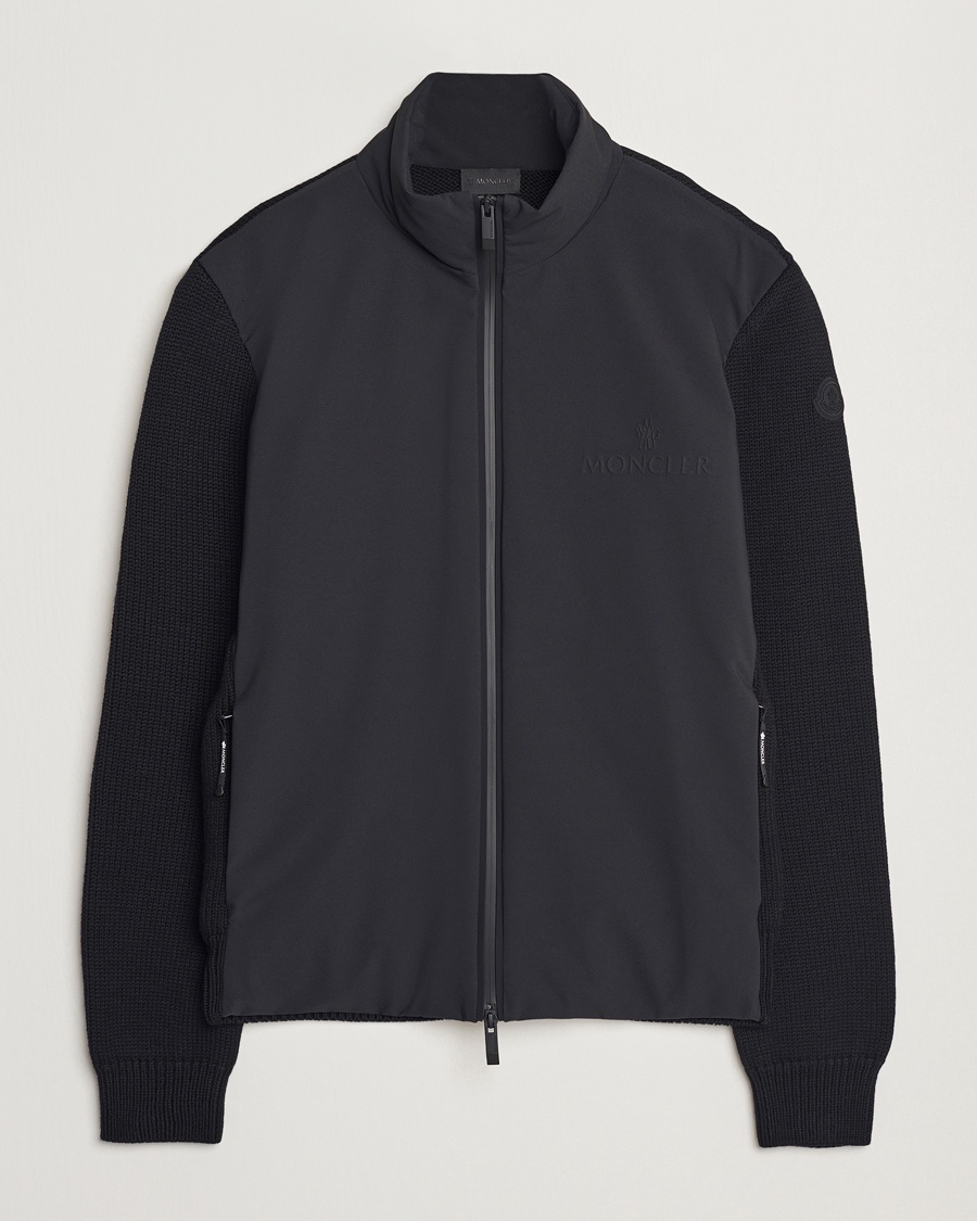 Moncler Hybrid Zip Cardigan Black – Zwart