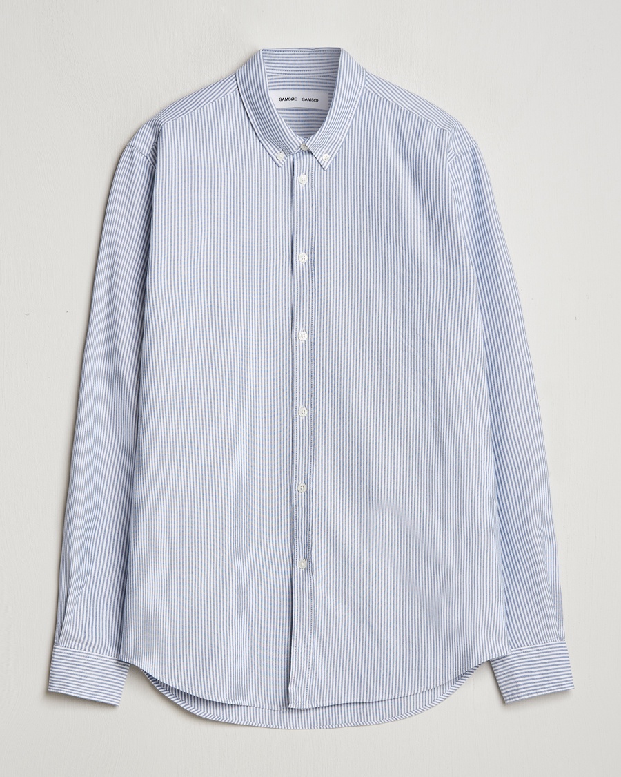 Samsøe Samsøe Saliam Oxford Shirt Oxford Narrow Stripe – Blauw