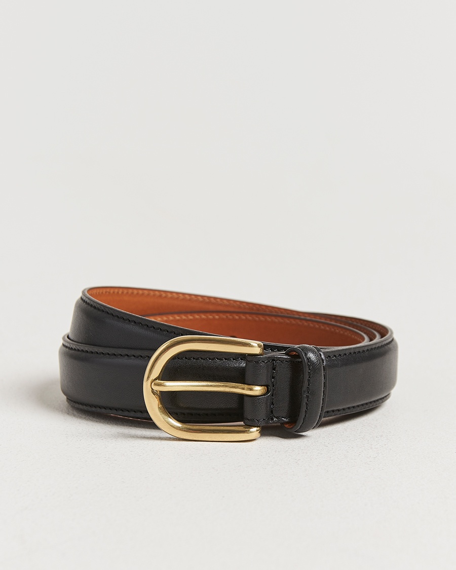 Kamakura Shirts Vintage Ivy Horseshoe Buckle Belt Black – Zwart