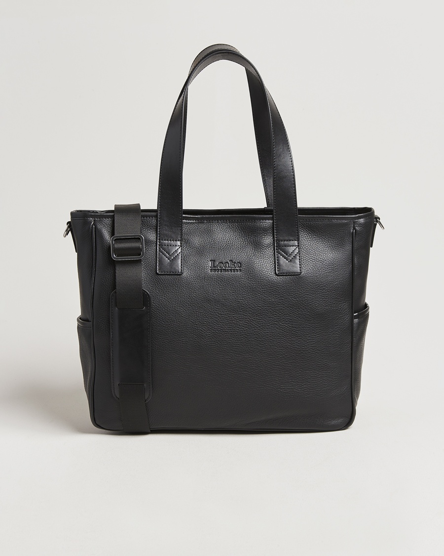 Heren | Afdelingen | Loake 1880 | Grained Leather Tote Black