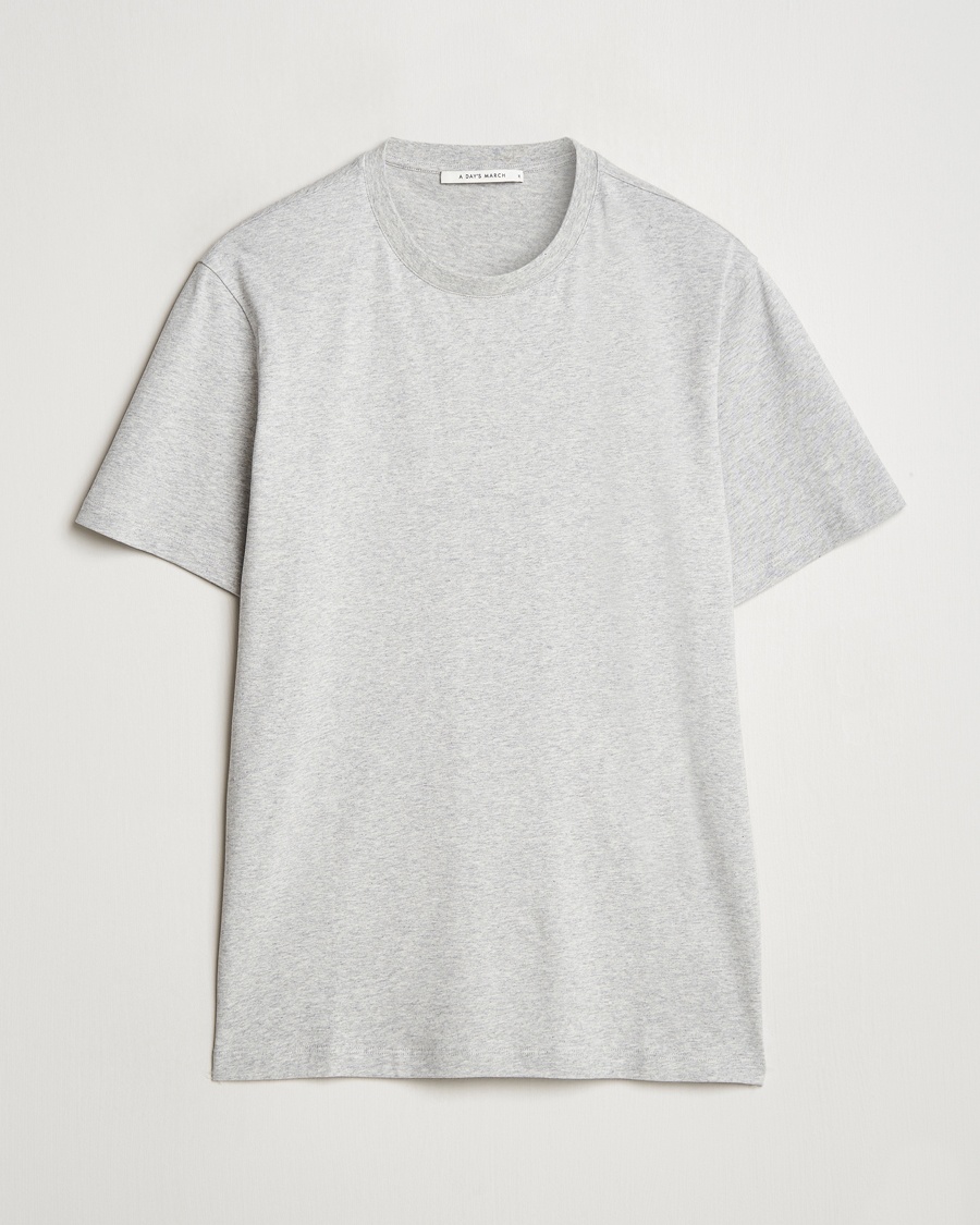A Day's March Midweight T-Shirt Grey Melange – Grijs
