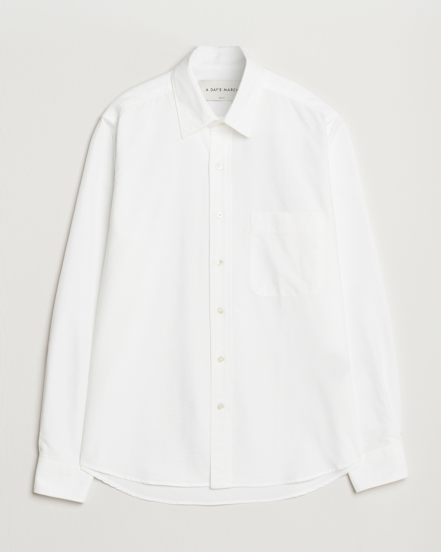 A Day's March Mason Dyed Oxford Shirt White – Wit