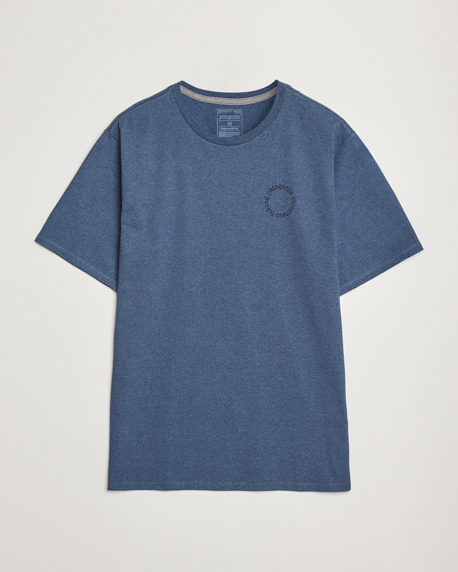 Heren | T-Shirts | Patagonia | Spoke Stencil Responsibili T-Shirt Utility Blue