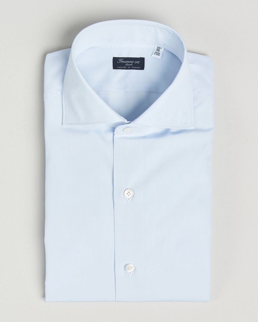 Finamore Napoli Milano Slim Fit Classic Shirt Light Blue – Blauw