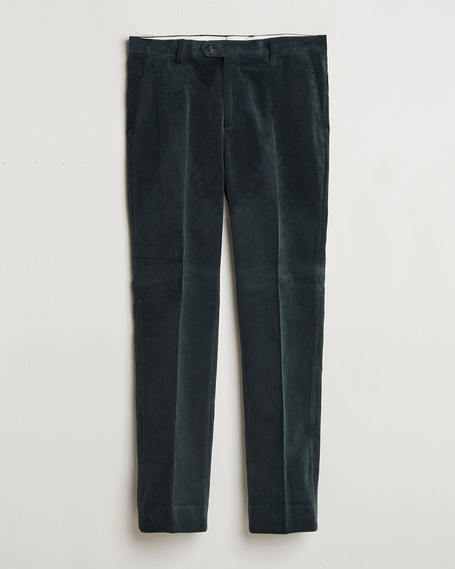 Heren | Christmas 2024 | GANT | Slim Corduroy Suit Trousers Tartan Green
