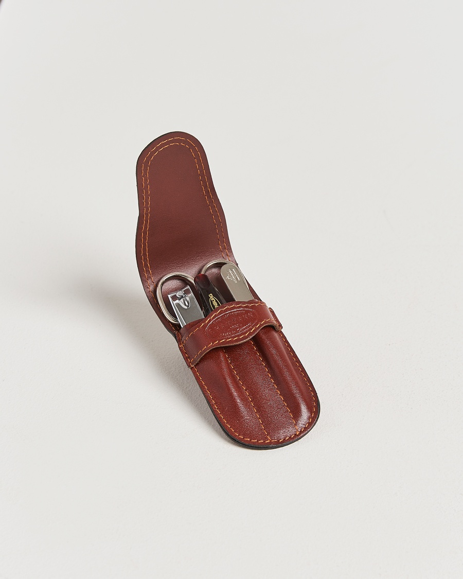 F. Hammann Small Manicure Set Classico Whiskey – Bruin