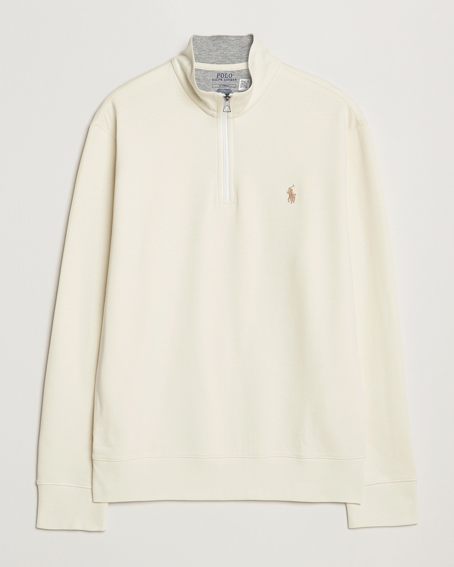 Polo Ralph Lauren Double Knit Half-Zip Sweater Parchment Cream – Wit