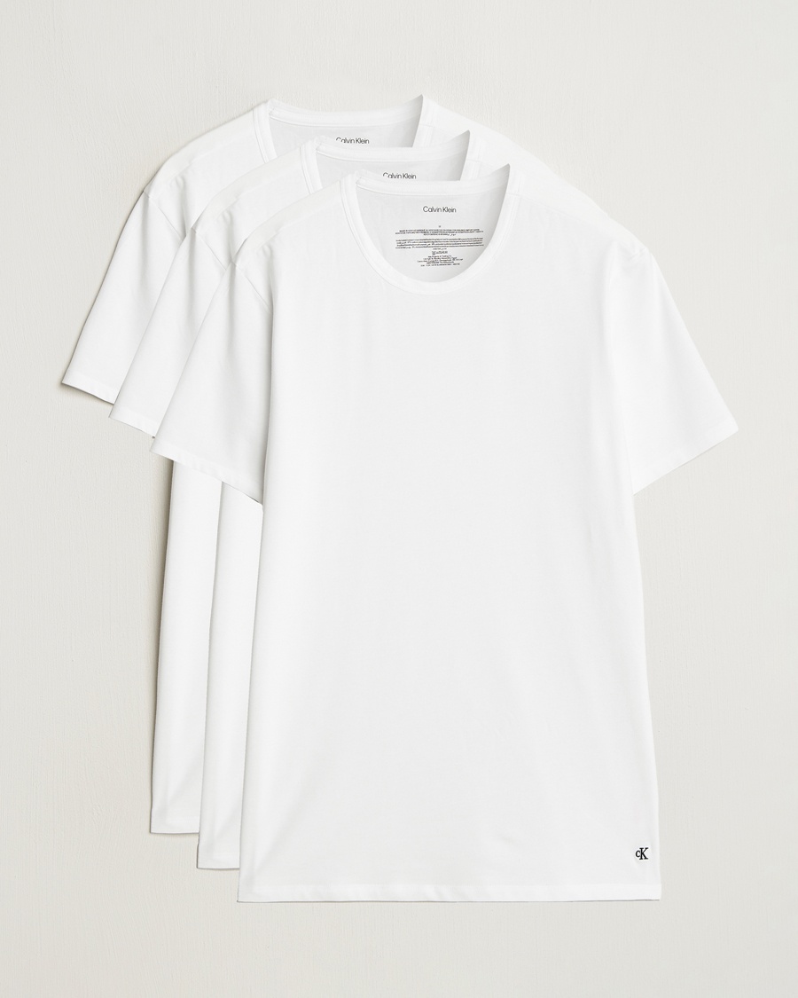 Calvin Klein 3-Pack Cotton Stretch Crew Neck T-Shirt White – Wit