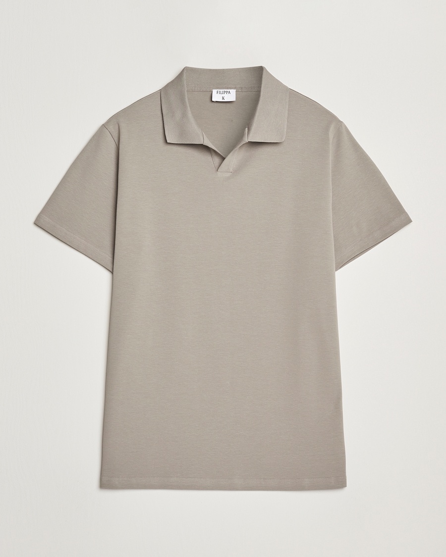 Heren | | Filippa K | Soft Lycra Polo T-Shirt Dove Grey