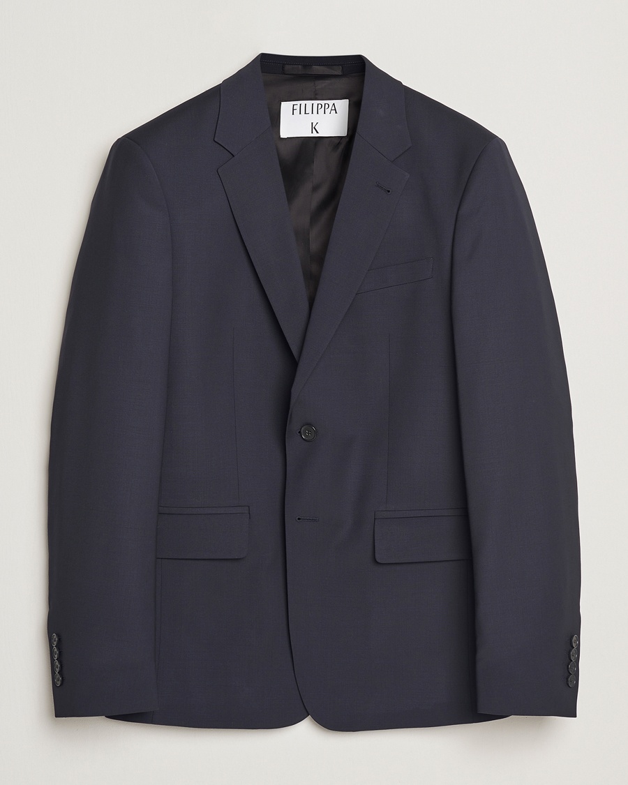Heren | | Filippa K | Slim Wool Blazer Dark Navy