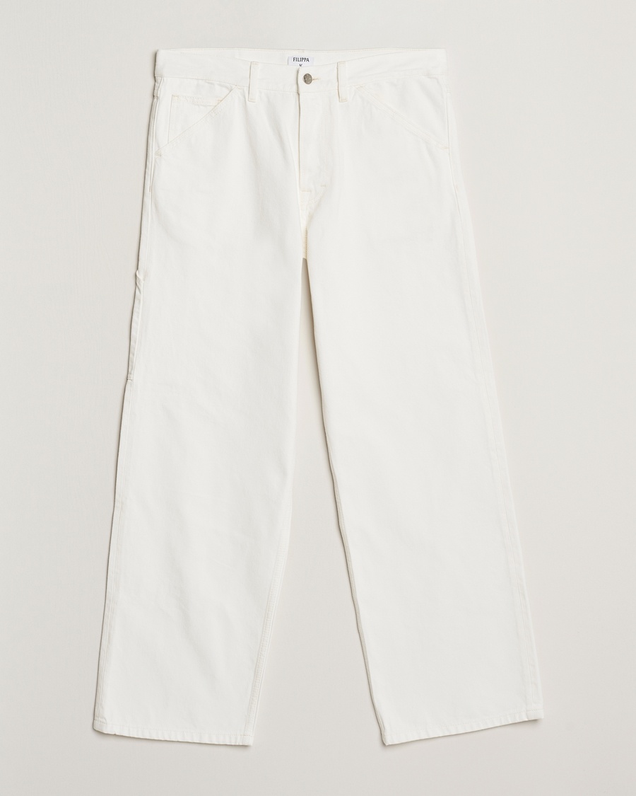 Heren | Business & Beyond - Casual | Filippa K | Baggy Jeans Ecru Wash