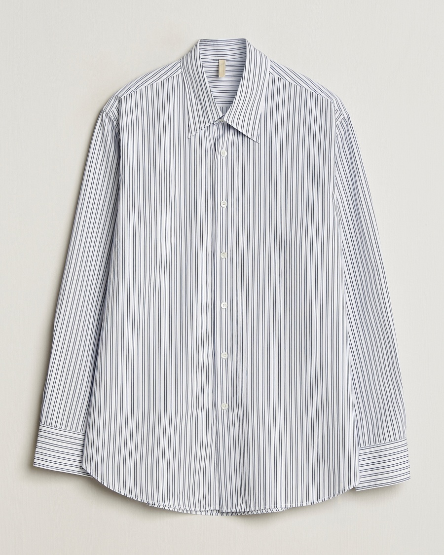 Heren | Casual overhemden | Sunflower | Base Shirt White/Blue