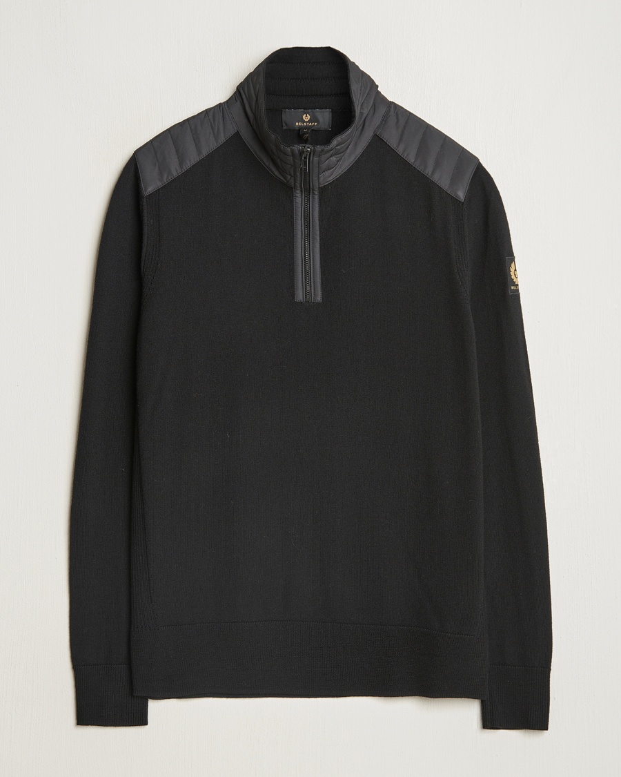 Belstaff Kilmington Quarter Zip Jumper Black – Zwart