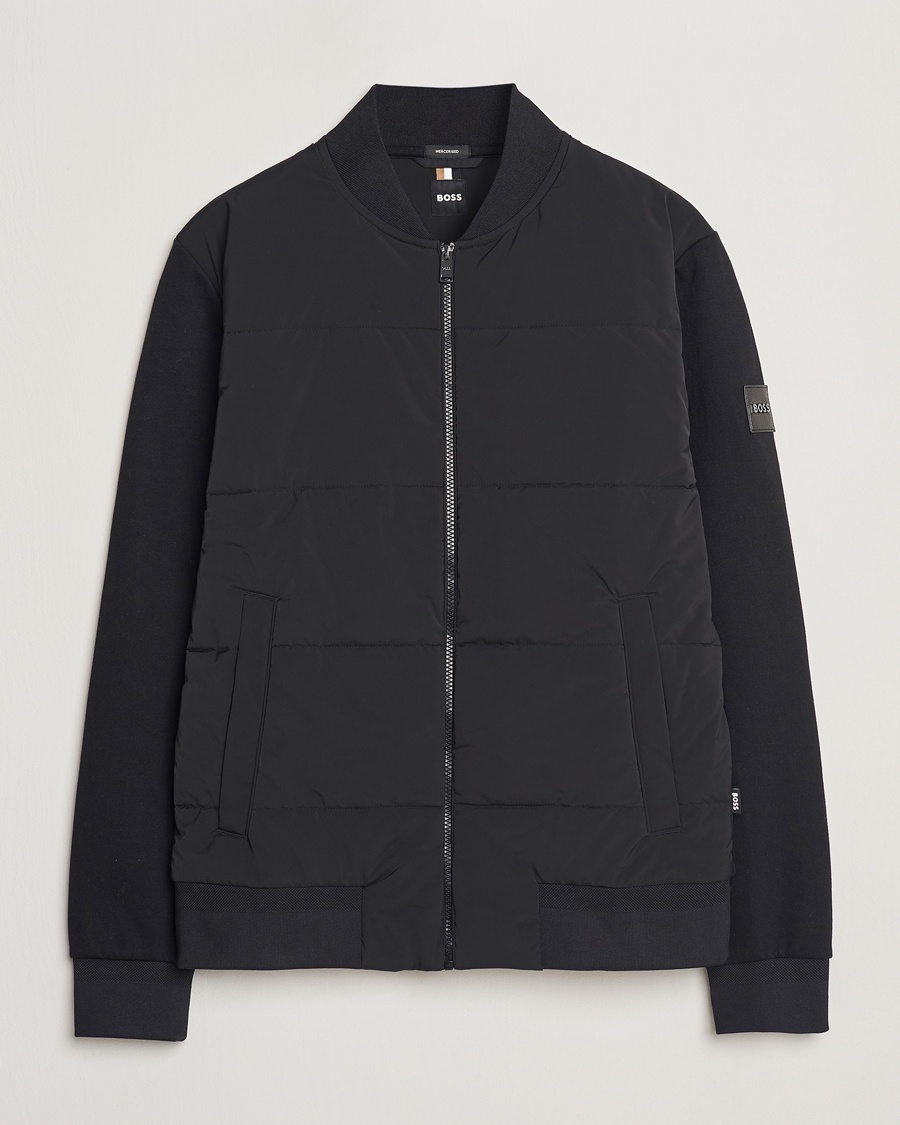 BOSS BLACK Skiles Hybrid Jacket Black – Zwart