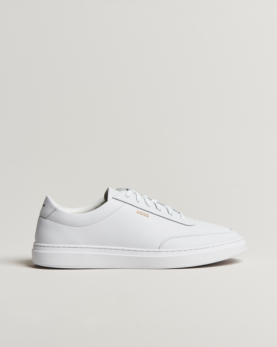 Heren | BOSS | BOSS BLACK | Kieran Leather Sneaker White