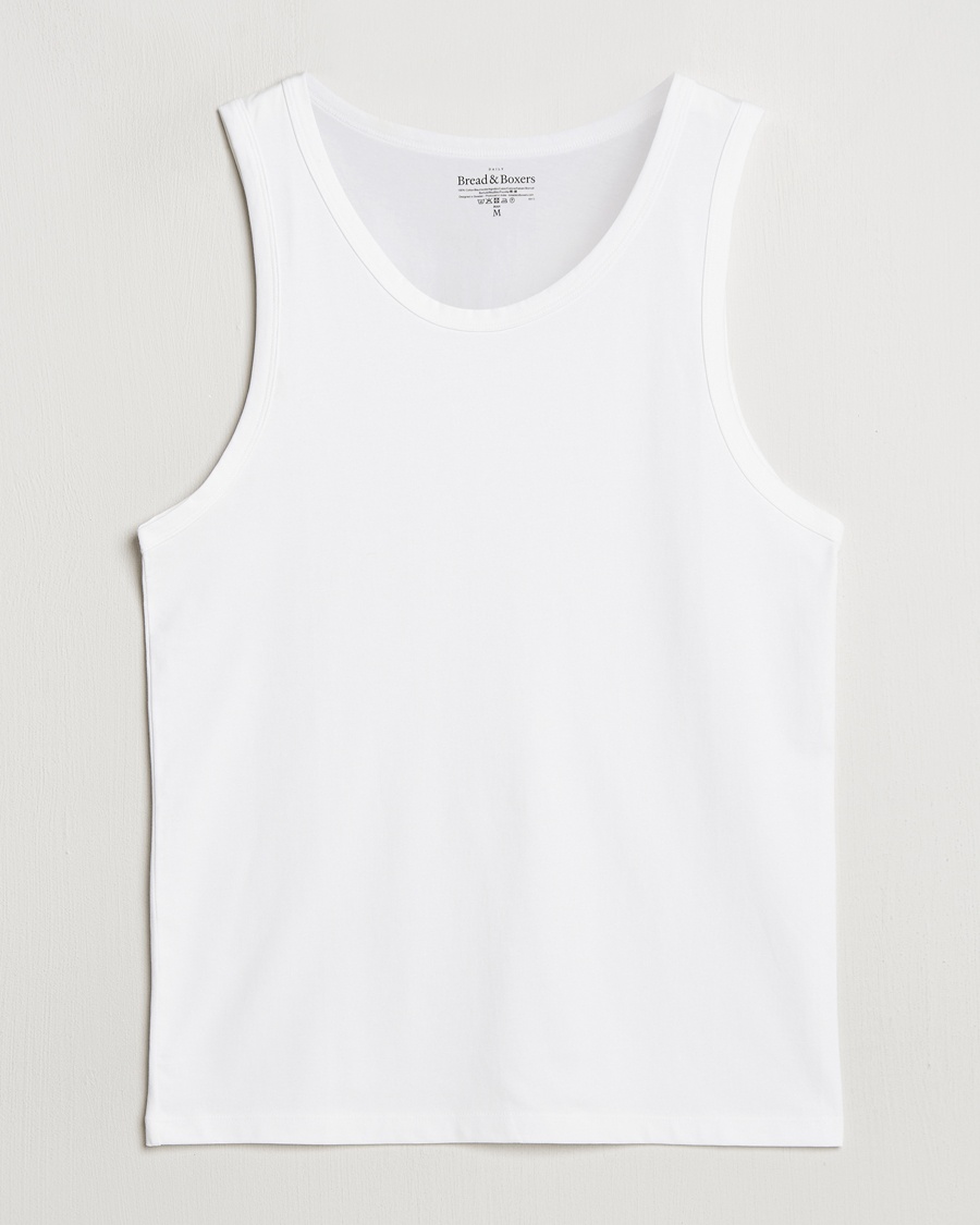 Bread & Boxers Relaxed Tank Top White – Wit