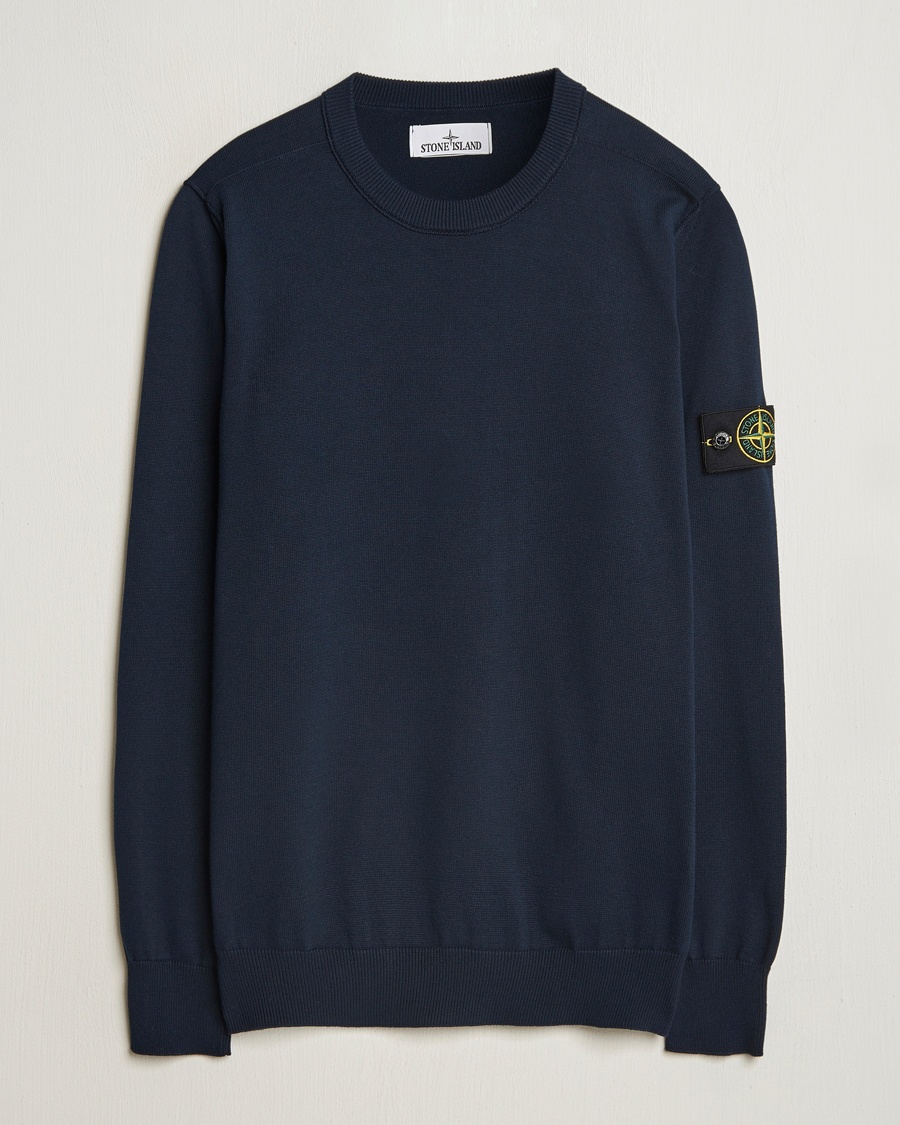 Heren | | Stone Island | Soft Organic Cotton Crew Neck Navy Blue