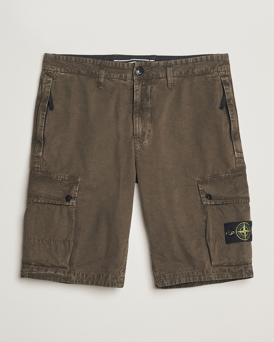 Heren | Cargoshorts | Stone Island | Brushed Cotton Canvas Cargo Shorts Military Green