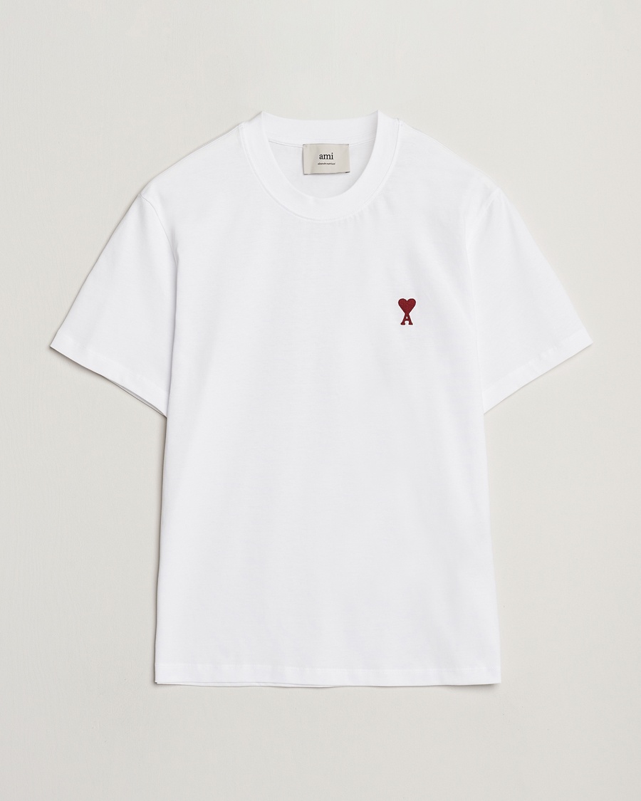 AMI Heart Logo T-Shirt White – Wit
