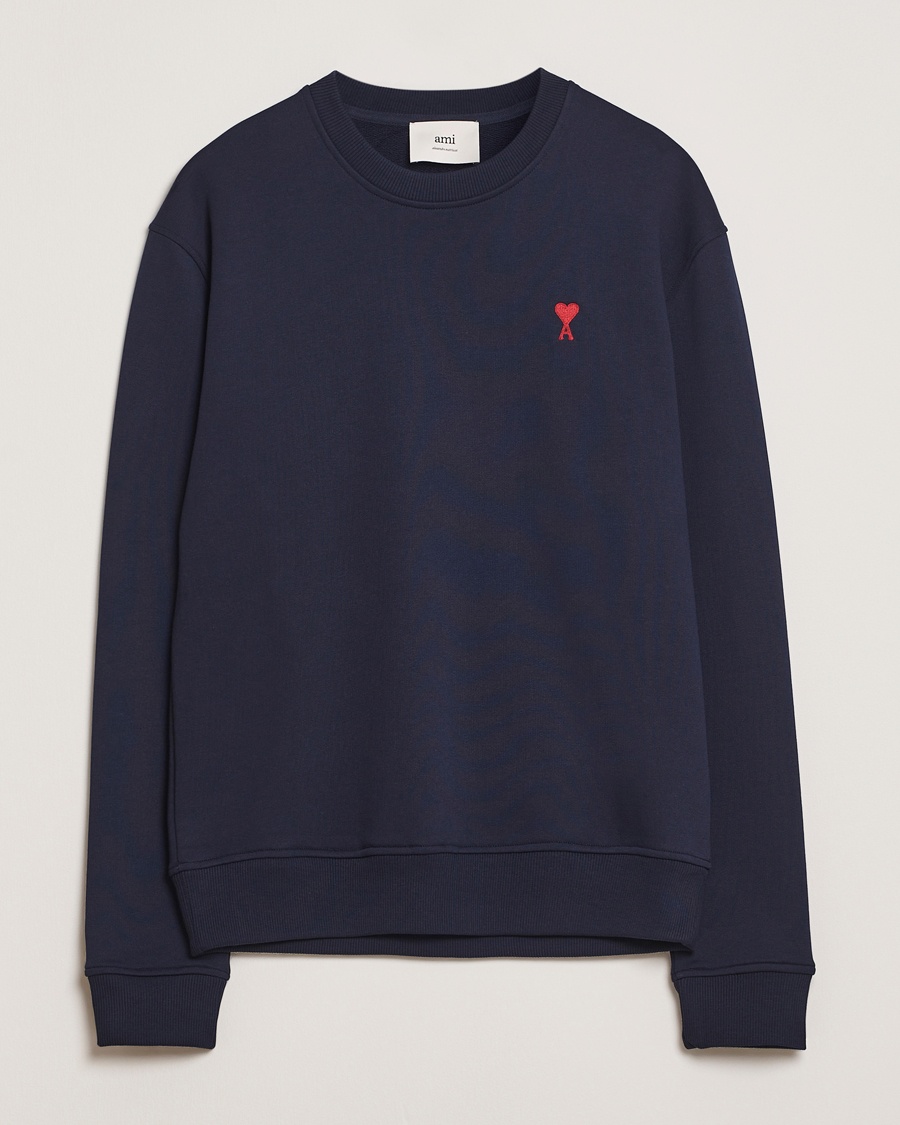AMI Heart Logo Sweatshirt Night Blue – Blauw