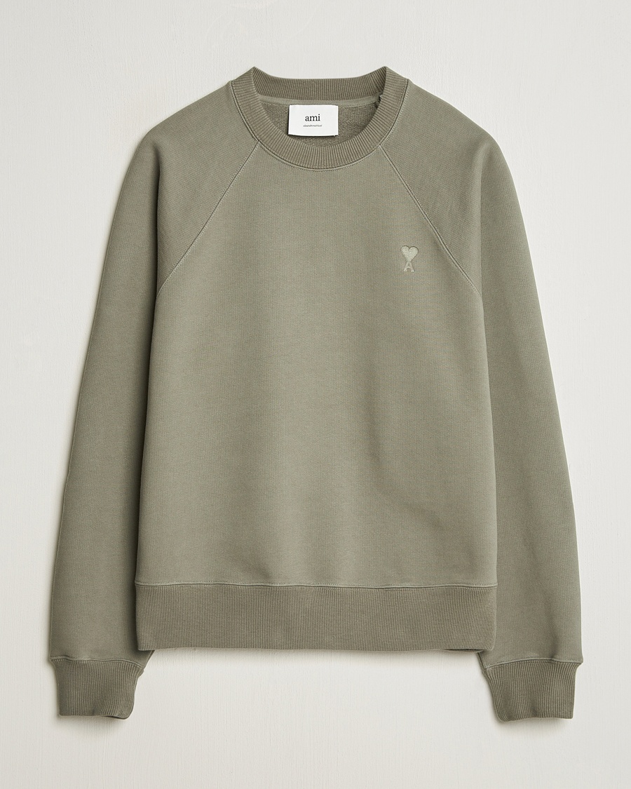 Heren | Truien | AMI | Tonal Heart Logo Sweatshirt Smoke Grey