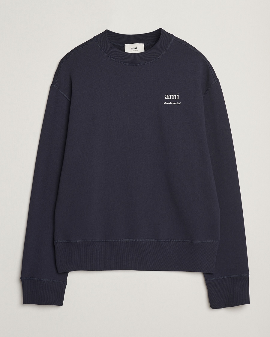 Heren | Truien | AMI | Logo Sweatshirt Navy Blue