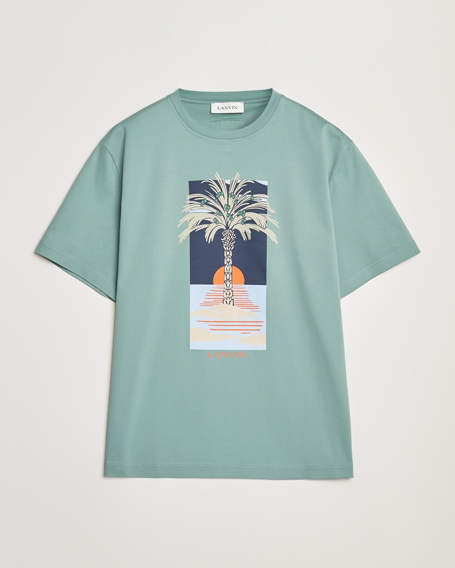 Heren | Lanvin | Lanvin | Printed T-Shirt Sage Green