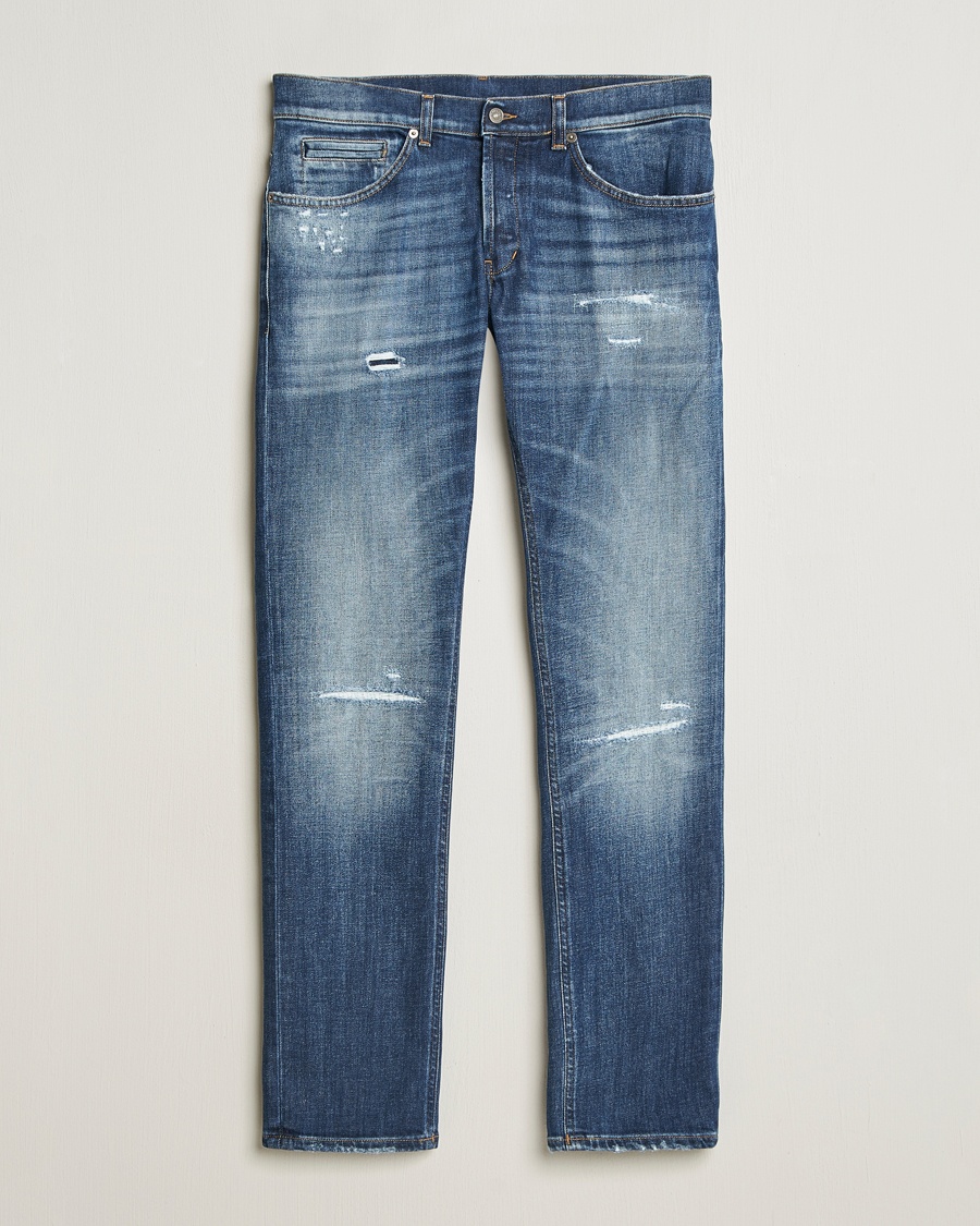 Heren | Dondup | Dondup | George Distressed Jeans Dark Blue