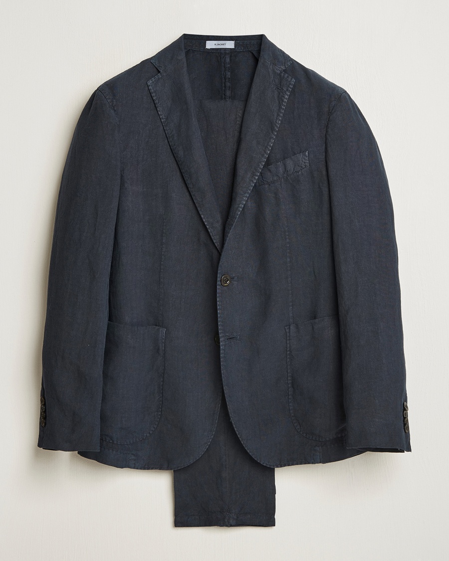 Heren | | Boglioli | K Jacket Linen Suit Navy