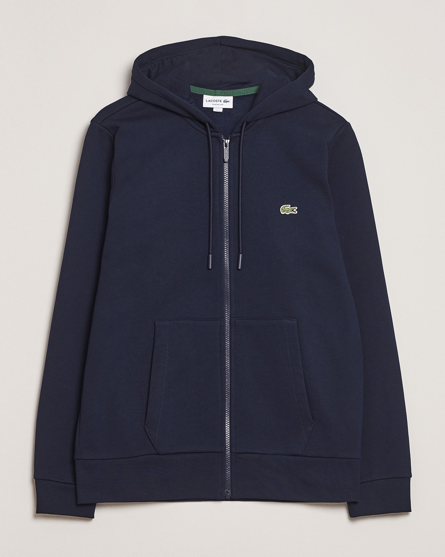 Lacoste Full Zip Hoodie Navy Blue – Blauw