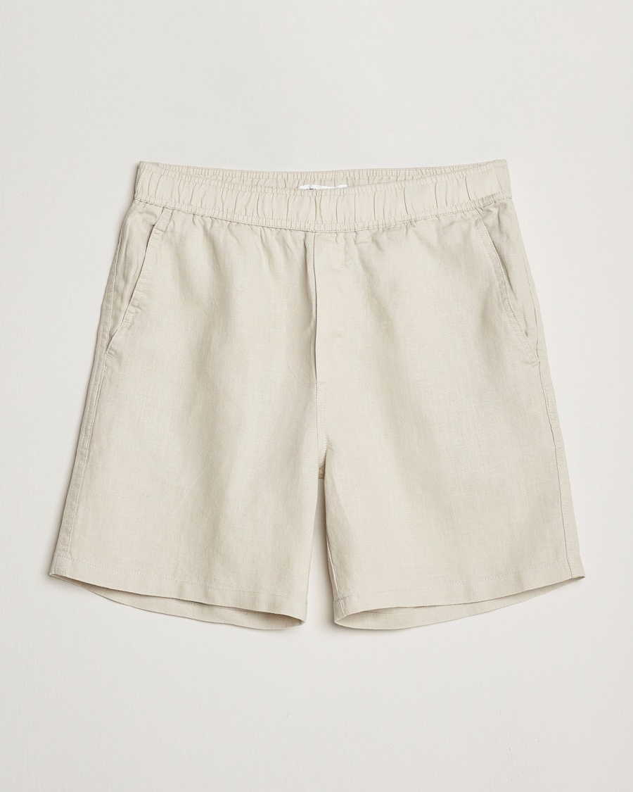 Samsøe Samsøe Jabari Linen Drawstring Shorts Moonstruck – Beige