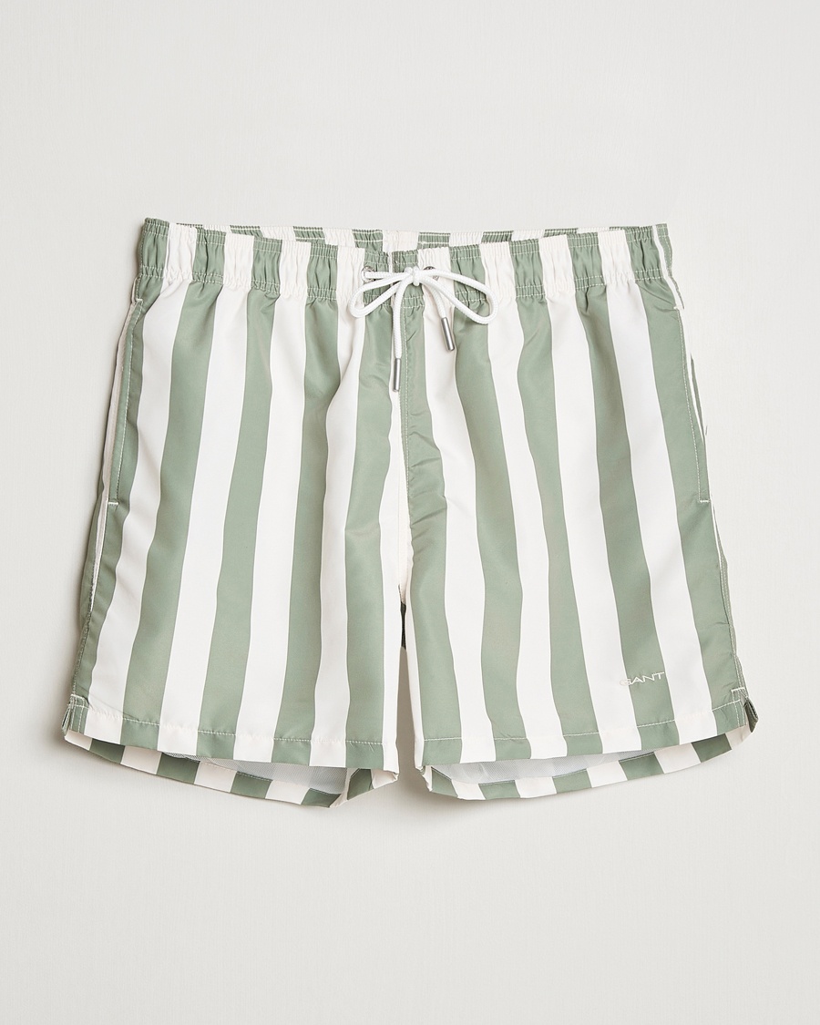 Heren | Business & Beyond - Casual | GANT | Blockstriped Swimshorts Kalamata Green