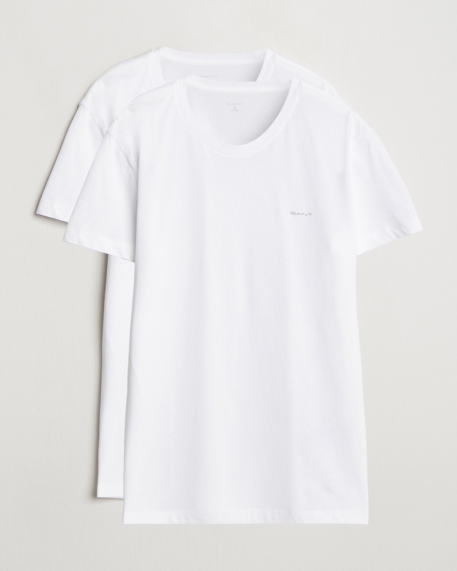 Heren | GANT | GANT | 2-Pack Crew Neck T-Shirt White