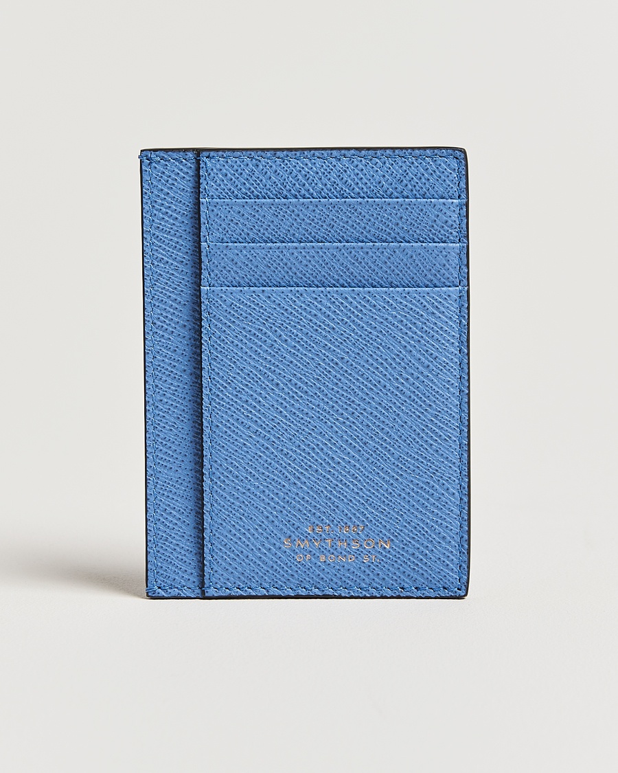 Smythson Panama 773 Cardholder Nile Blue – Blauw