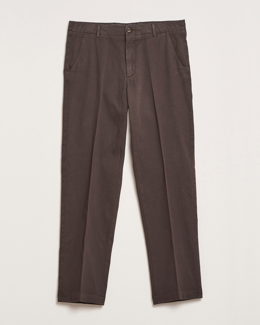 Heren | | Boglioli | Regular Fit Cotton Chinos Brown