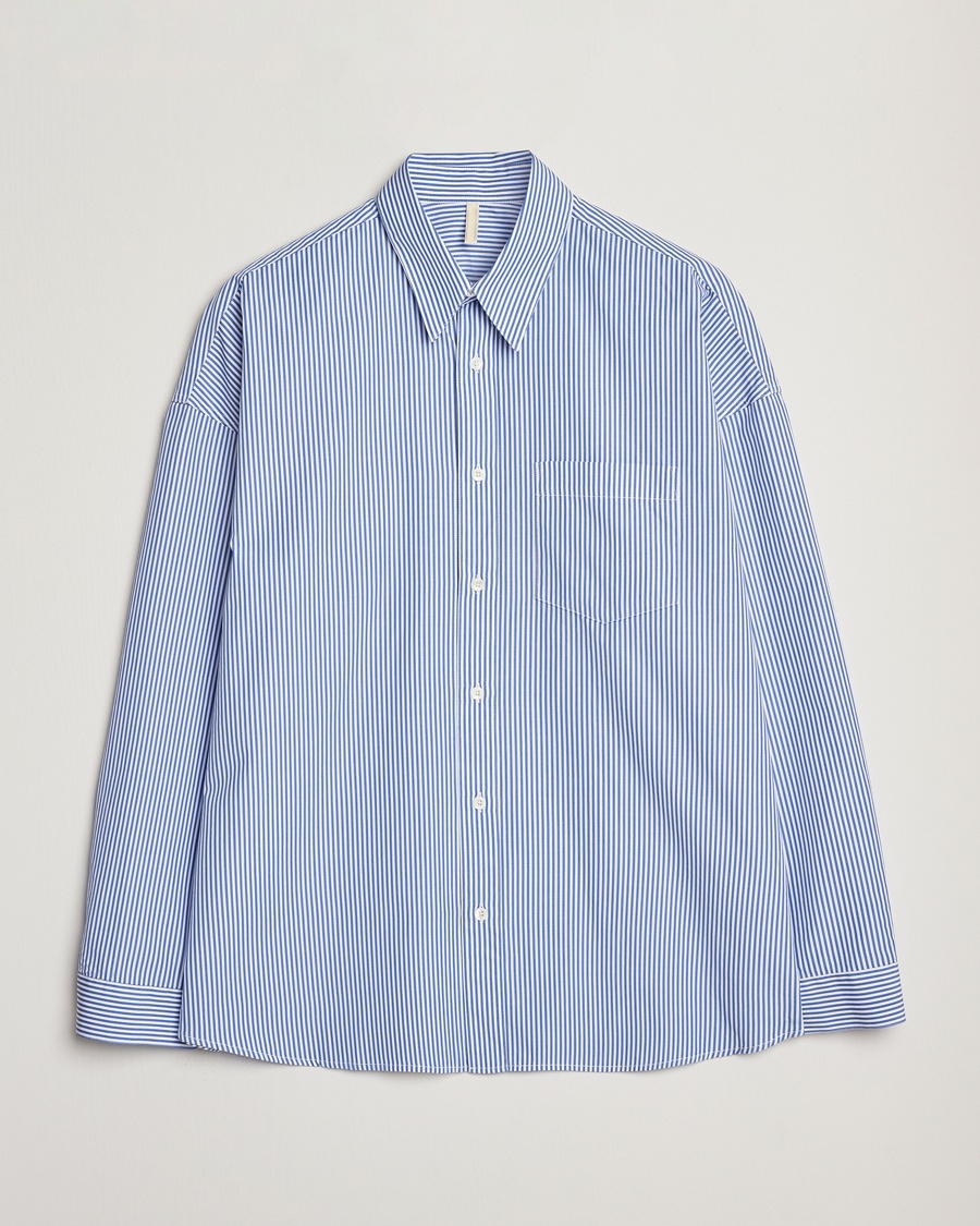 Heren | | Sunflower | Stable Shirt Blue Stripe