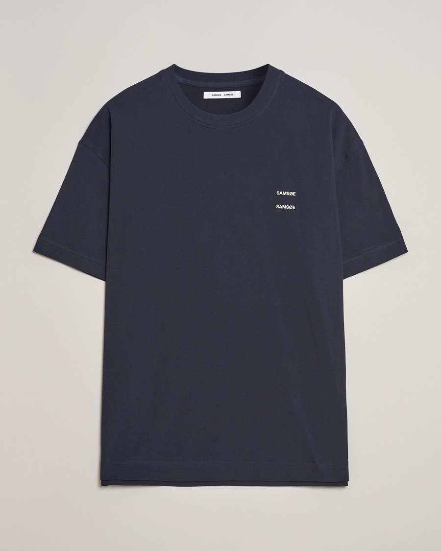 Samsøe Samsøe Joel Organic Cotton T-Shirt Salute Navy – Blauw