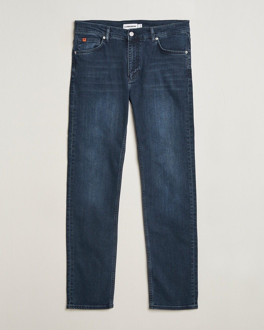 Heren | J.Lindeberg | J.Lindeberg | Jax Washed Slim Jeans Dark Blue