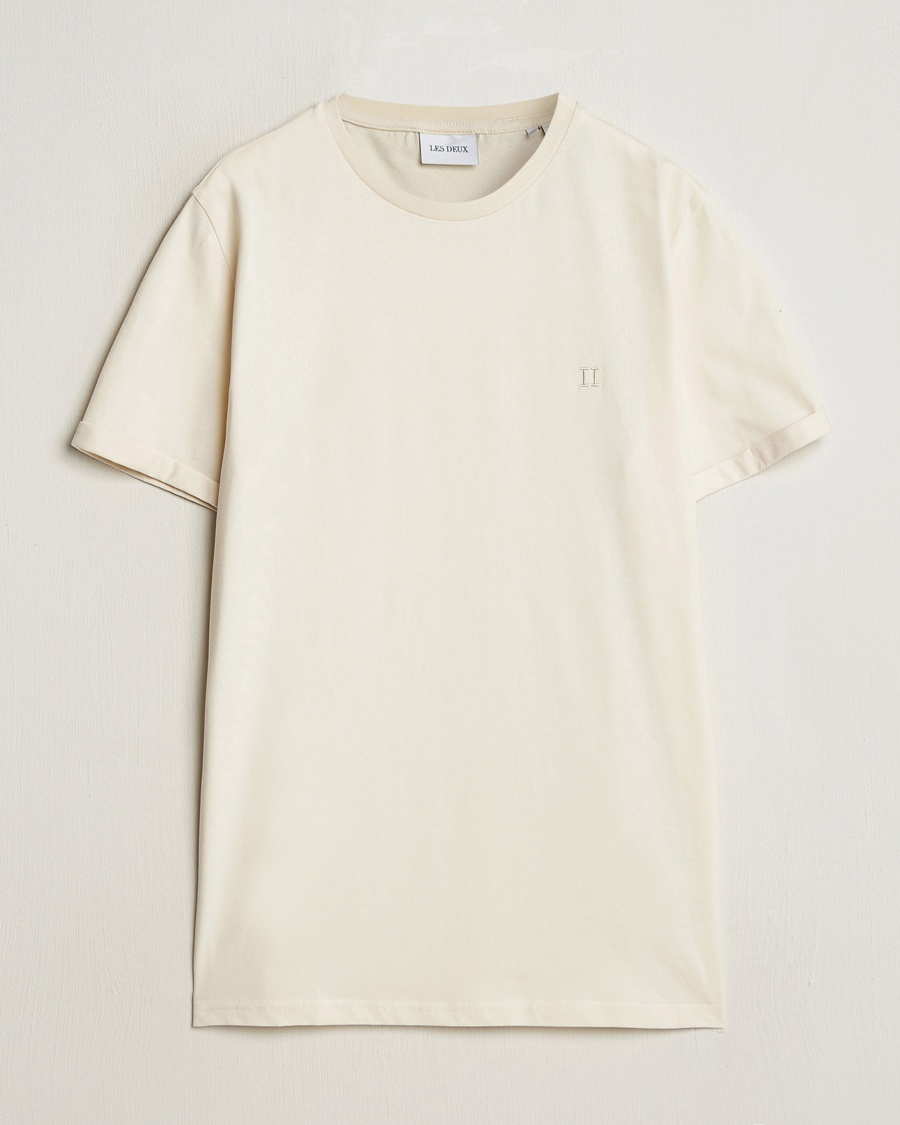 LES DEUX Nørregaard Tonal T-Shirt Ivory – Wit