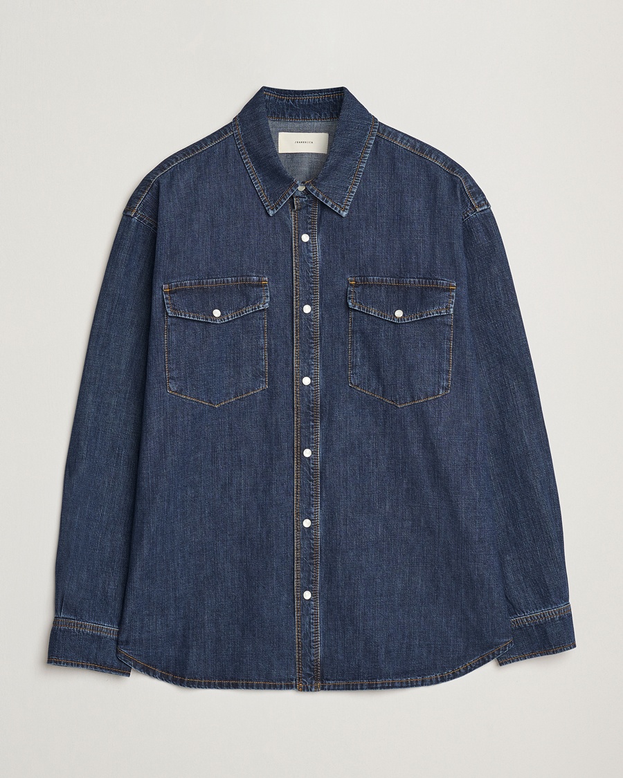 Heren | Kleding | Jeanerica | Arno Denim Shirt Dark Blue Vintage
