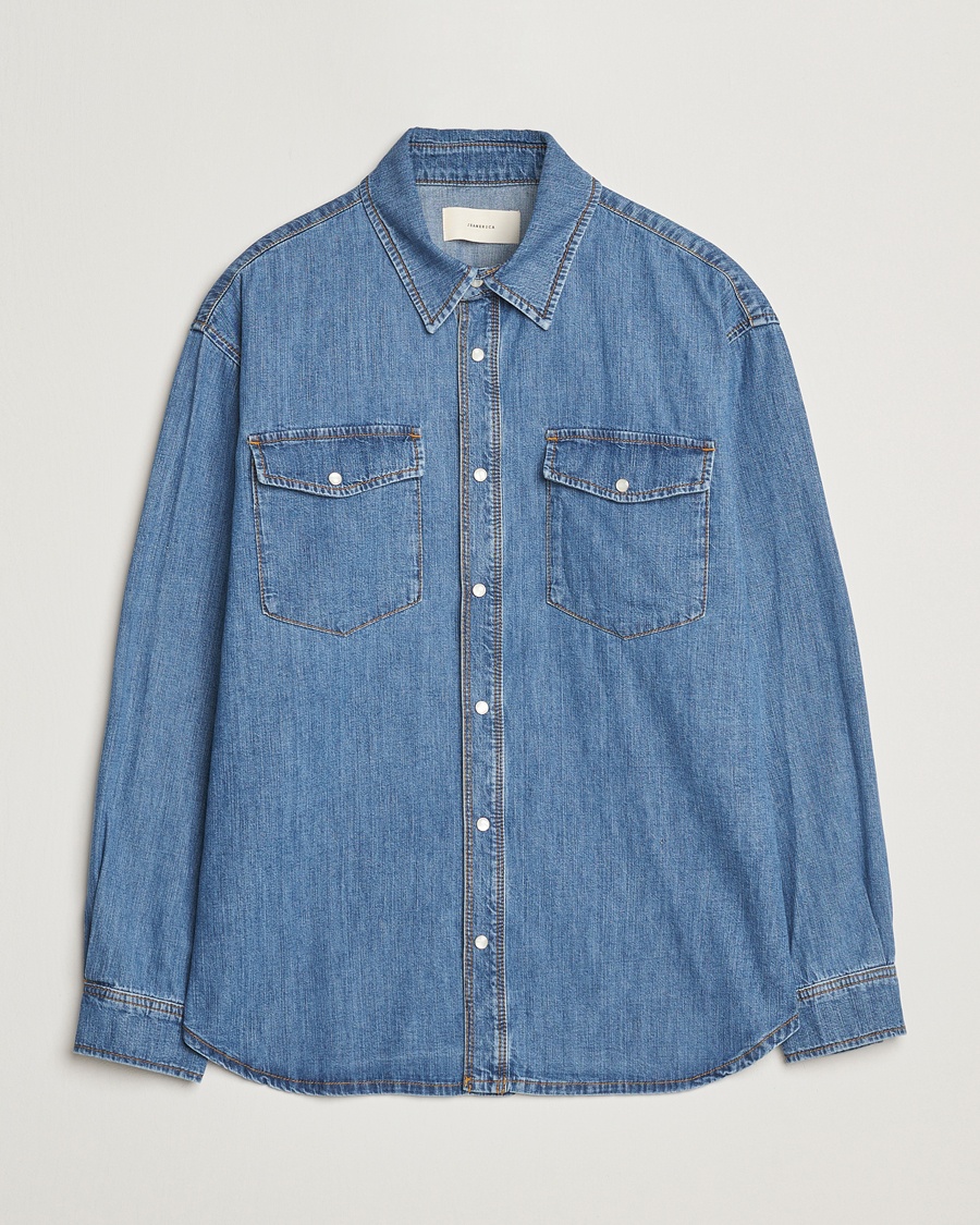 Jeanerica Arno Denim Shirt Light Blue Vintage – Blauw