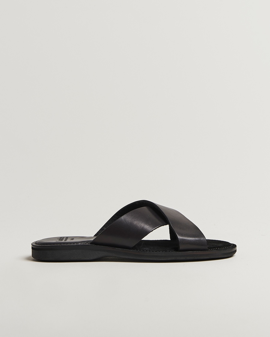 Loake 1880 Gozo Leather Sandal Black – Zwart