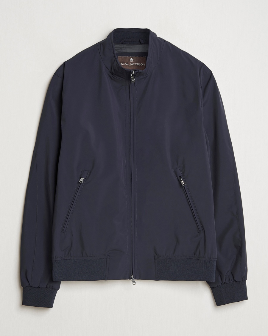 Oscar Jacobson Bomber Nylon Jacket Navy – Blauw