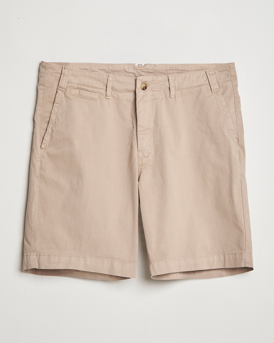 Heren | Chino-shorts | Oscar Jacobson | Poggio Cotton Shorts Beige