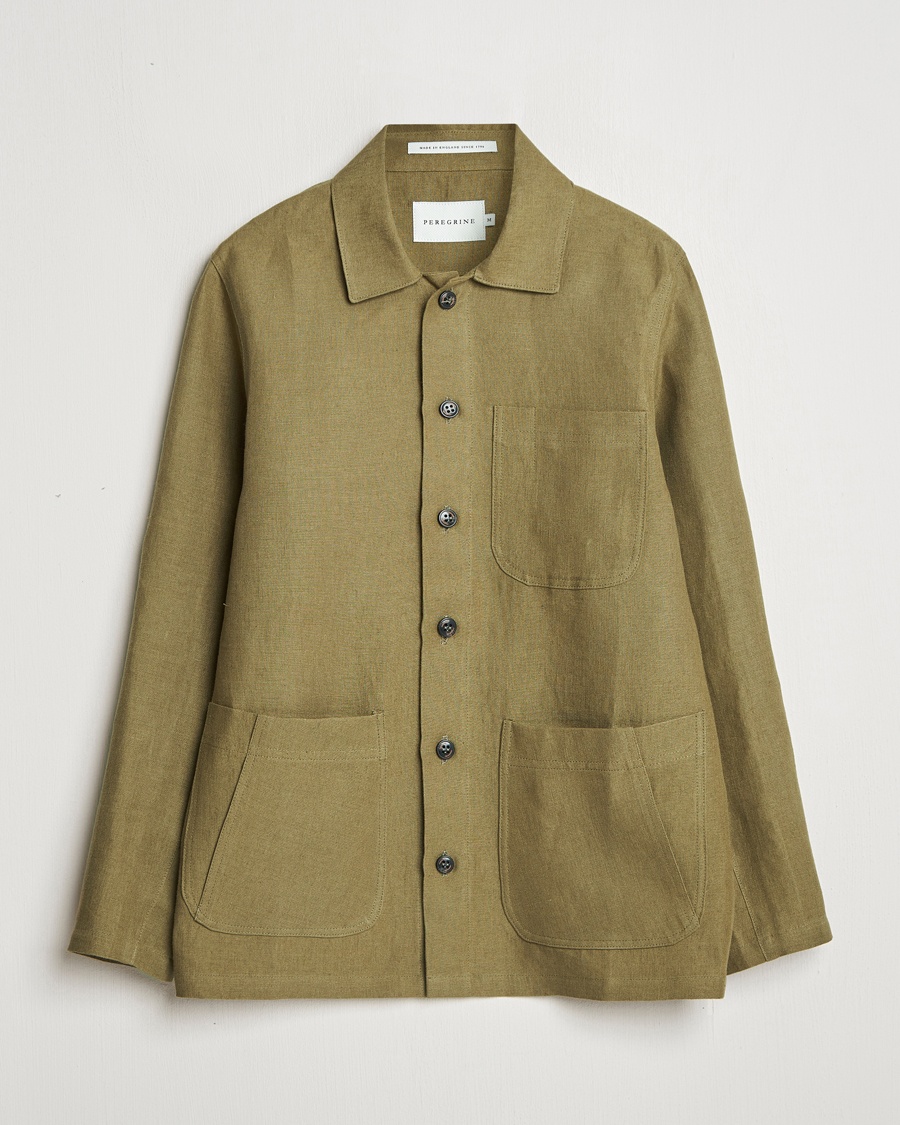 Heren | Lentejassen | Peregrine | Grange Linen Shacket Khaki