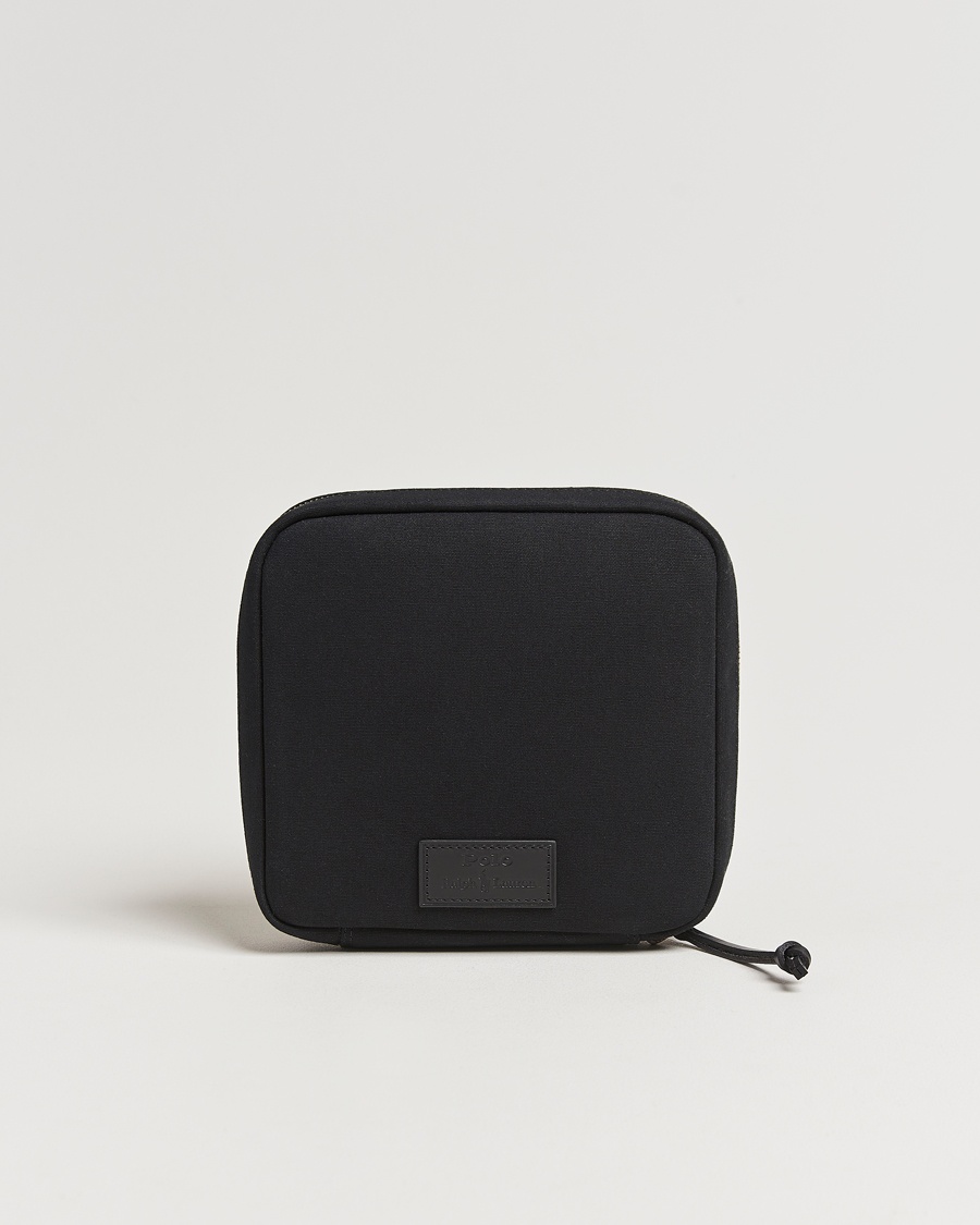 Heren | Toilettassen | Polo Ralph Lauren | Canvas/Leather Washbag Black