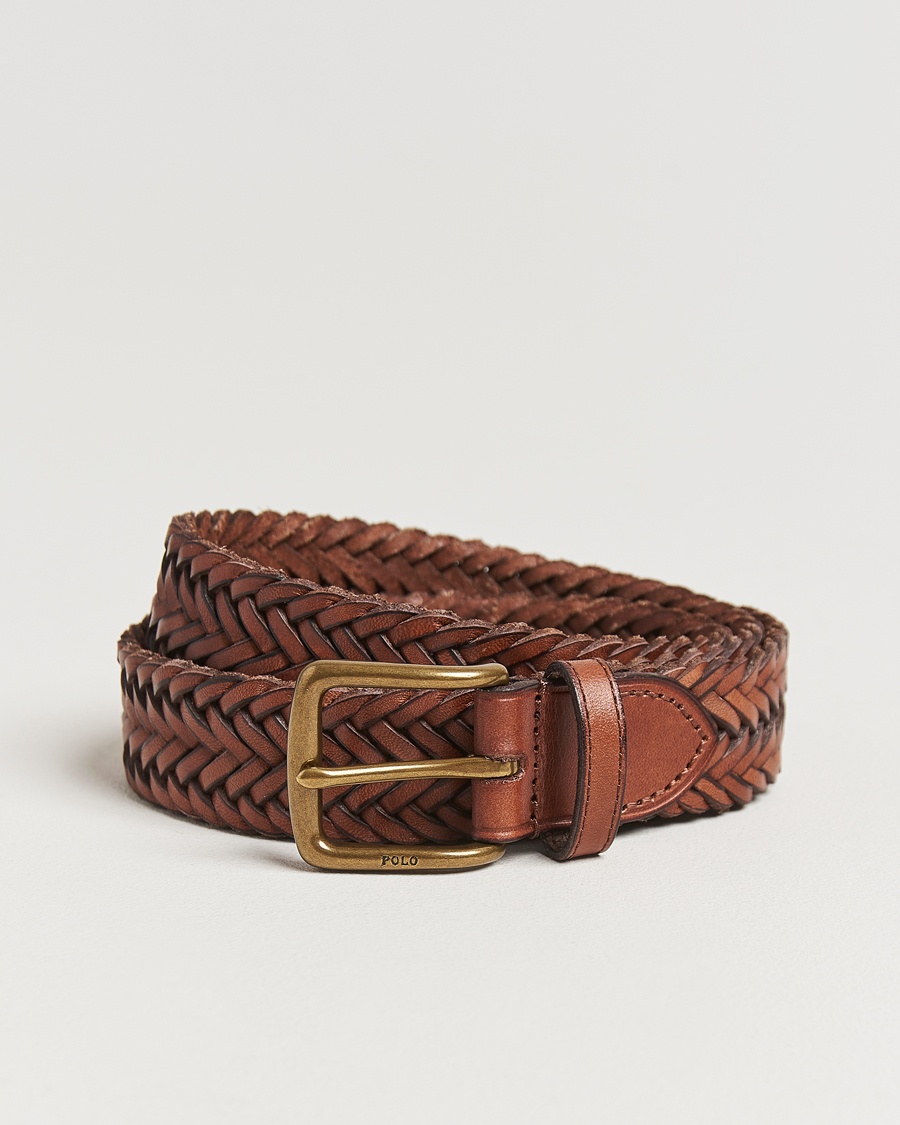 Polo Ralph Lauren Braided Leather Belt Polo Saddle – Bruin