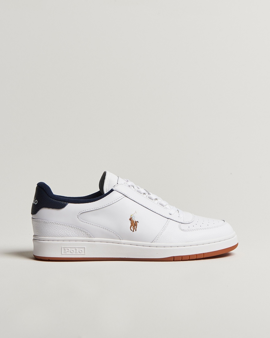 Heren | Preppy Authentic | Polo Ralph Lauren | CRT Leather Sneaker White/Navy
